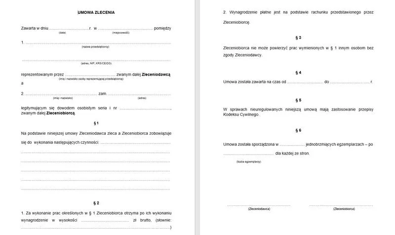 Jakie aspekty warto znać, podpisując umowę zlecenie?