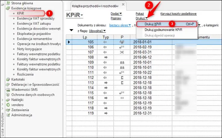 Przychody i koszty KPiR