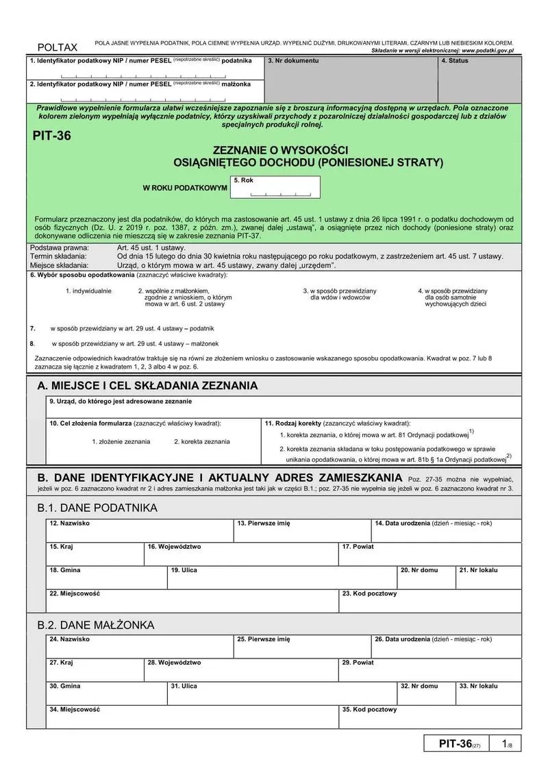 Zmiany w przepisach PIT-36 2023